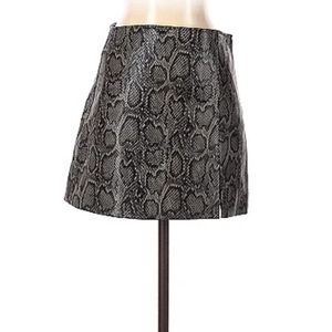 NWT Olivaceous Faux Leather Animal Print Mini Skirt- size S